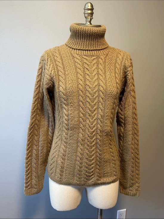 Lauren Ralph Lauren Sweaters - Lauren Ralph Lauren Wool Hand Knit Chunky Cable Knit Turtleneck Fisherman Sweate